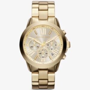 Michael Kors Oversized Gold-Tone Bradshaw Watch w/ original links